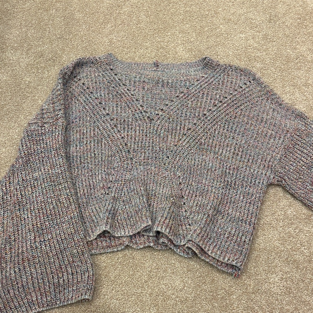 a.n.a Women's V-Neck Speckled Sweater